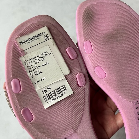 Juicy Couture Elegant Bejeweled Strap Slide Sandals Size 6 - Picture 6 of 9